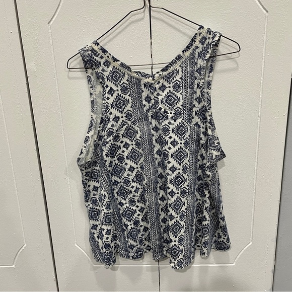 Lucky Brand Blue and White Tank Top - Picture 3 of 7